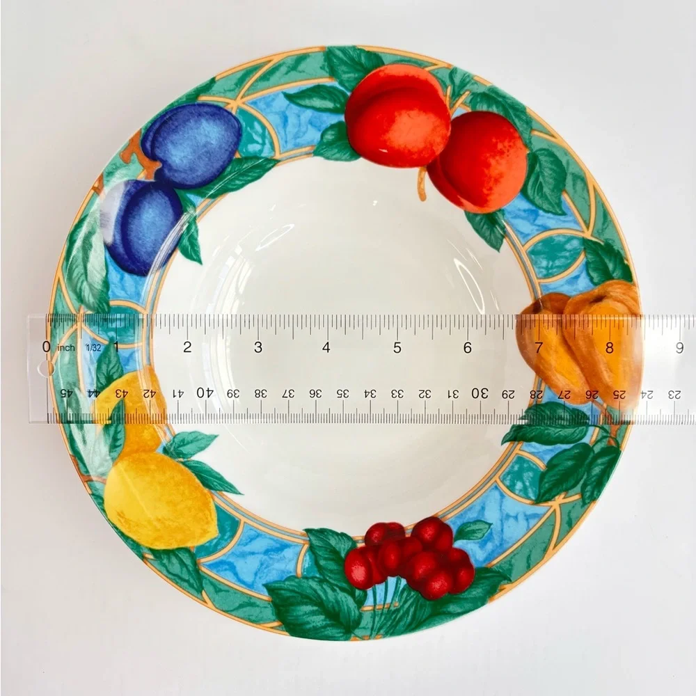 VTG 1995‎ Victoria Beale Porcelain Forbidden Fruit Soup Salad Bowls 8–5/8” set 4